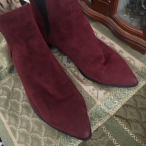 Wine Red Chelsea Ankle Boots